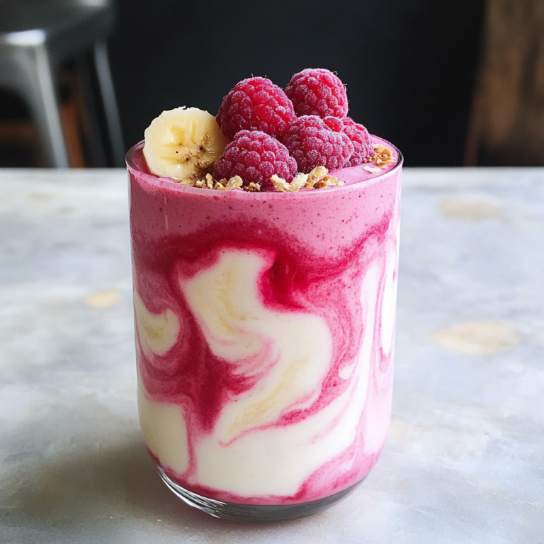 Creamy Raspberry Banana Swirl Smoothie – A Fruity Delight! - EasyYums